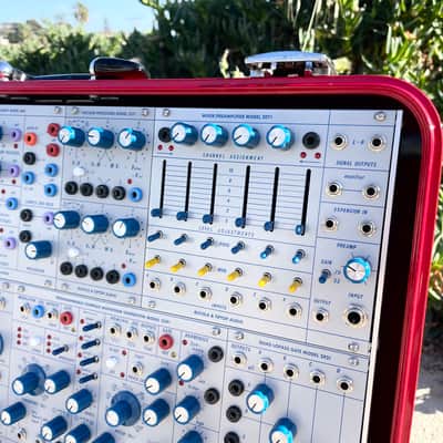 Buchla Tiptop 200t series with BPNYC ZERO Halliburton Eurorack Modular Travel Case 7U 'REDRUM" image 9