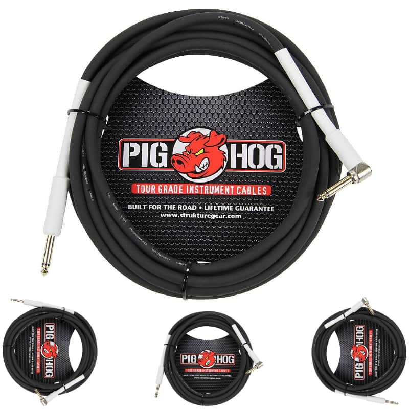 Pig Hog PH186R Right Angle 8mm 18.5FT 1/4"-1/4"  Inst Cable Lifetime Warranty! image 1