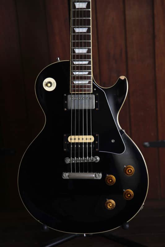 Burny Super Grade LP Style Ebony Electric Guitar Made in Japan Pre-Owned image 1