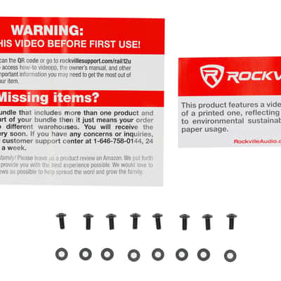 Rockville RAIL12U 12U Reversible Rack Rails With M5 Circle or Square Screw Holes image 7