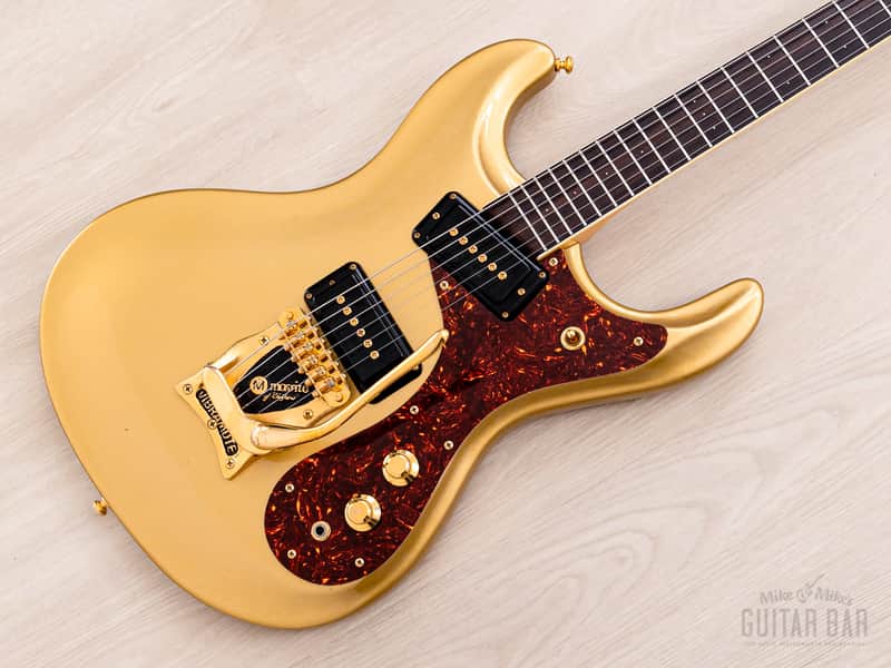 2000s Mosrite Ventures Model Super Custom 65 Gold w/ Gold Hardware, Vibramute & Case, Kurokumo image 1