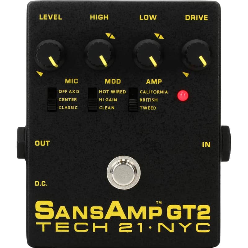 Tech 21 SansAmp GT2 Tube Amp Emulator Pedal image 1