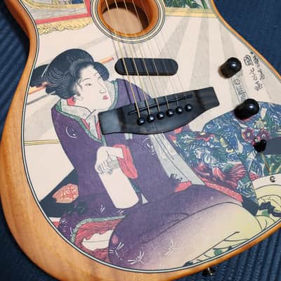 2025 Fender American Acoustasonic Telecaster Kuniyoshi Collection Geisha - FENDER EXPERIENCE 2025 Tokyo Flagship Exclusive Limited Edition image 3