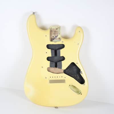 1994 Vintage Fender Stratocaster 1962 BODY ~Olympic WHITE~ Lightweight 4 LBS 62 AVRI American Reissue image 1