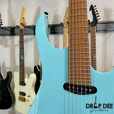 Balaguer Select Series Diablo Retro 27 HT Electric Guitar w/ Bag-Gloss Solid Cerulean Blue image 5