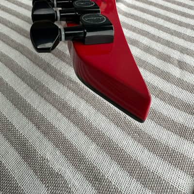 Jackson Pro Series Phil Demmel Signature Demmelition Pro King V, NOS condition, NECK-THRU construction, Floyd Rose Tremolo, Active EMG pickups, RED with BLACK BEVELS, with OEM Jackson FLYING V Hardshell Case, original accessories image 19