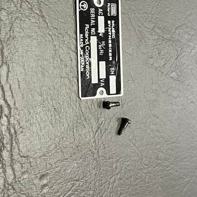Roland SH 1000 Model Serial Voltage Plate and screws 1970s 1980s