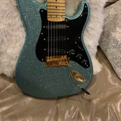 Fender Crazy Rare-Custom Shop  7 String Stratocaster 'Alex Gregory' Blue Sparkle image 1