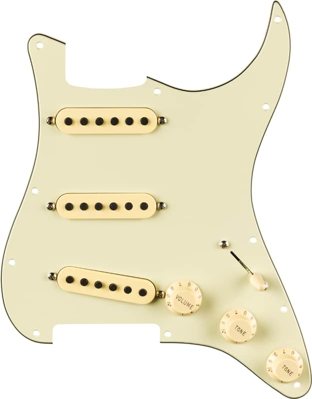 Mint Fender Pre-Wired Strat® Pickguard, Eric Johnson Signature, Mint Green 11 Hole PG image 1