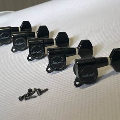 5 - 2000's Jackson Dinky Guitar Black Jin Ho Korea Tuners Tuning Pegs 6 In Line (Incomplete Set) image 2