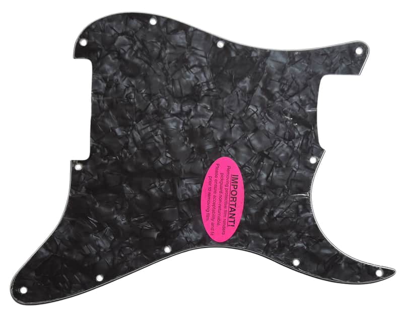 Warmoth Builder's Special Blank Stratocaster Cut Pickguard-Black Pearl-Mint Condition (Unused).     IMPORTANT: PLEASE READ BUILD SPECS BEFORE PURCHASING image 1