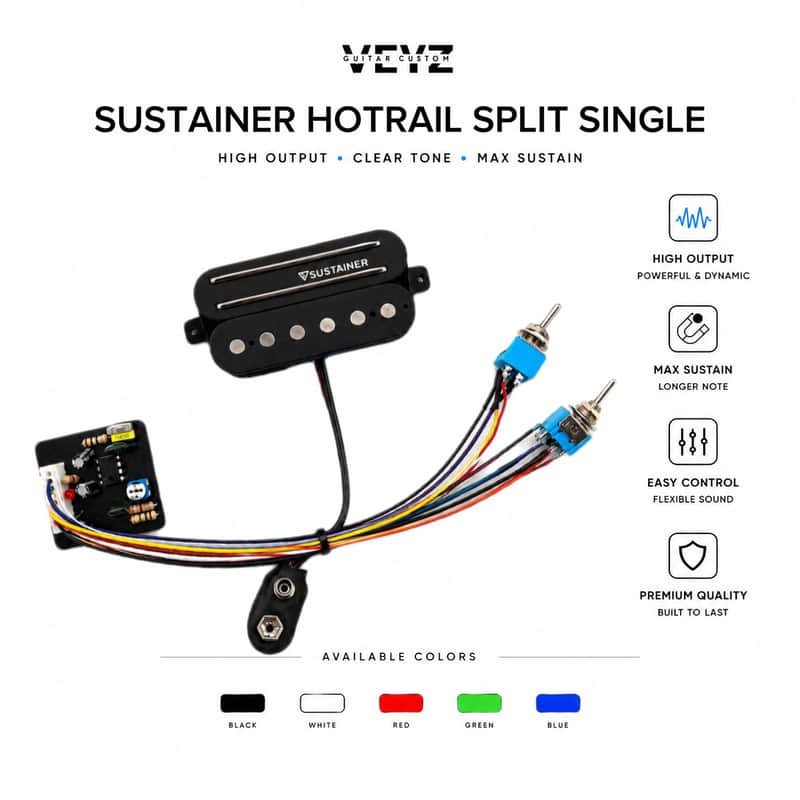 SUSTAINER TYPE HOTRAIL SPLIT SINGLE - Pickup neck guitars elektric image 1