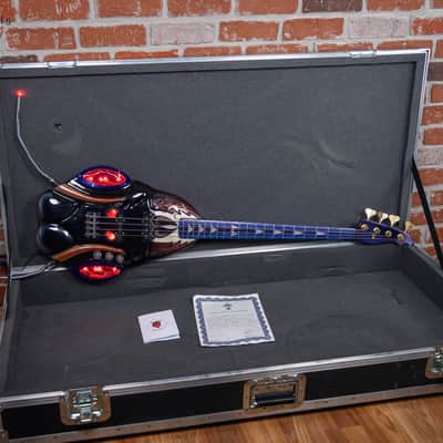 Custom One Off Build ”Bug Bass” Built for Jermaine Jackson Bug Graphic w/LEDs 1984 w/Case image 2