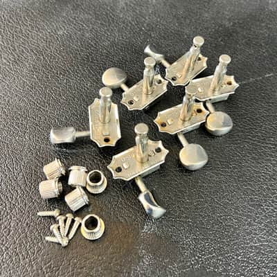 Kluson Double line oval button patent guitar tuners 1965 - Nickel original vintatebusa gibson Rickenbacker image 2