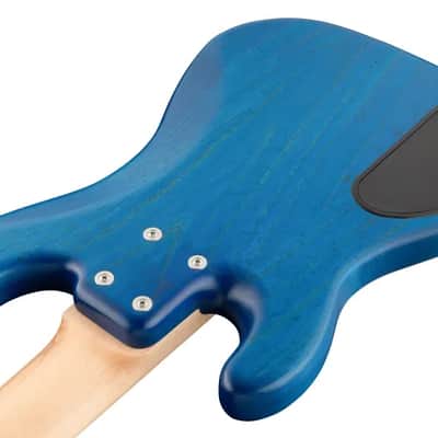 Sadowsky MetroLine 21-Fret Hybrid P/J Bass-Swamp Ash Body-5 String-Ocean Blue Transparent Satin image 6