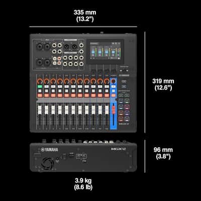 Yamaha MGX12 18-Channel Digital Mixer - Black - Open Box image 3