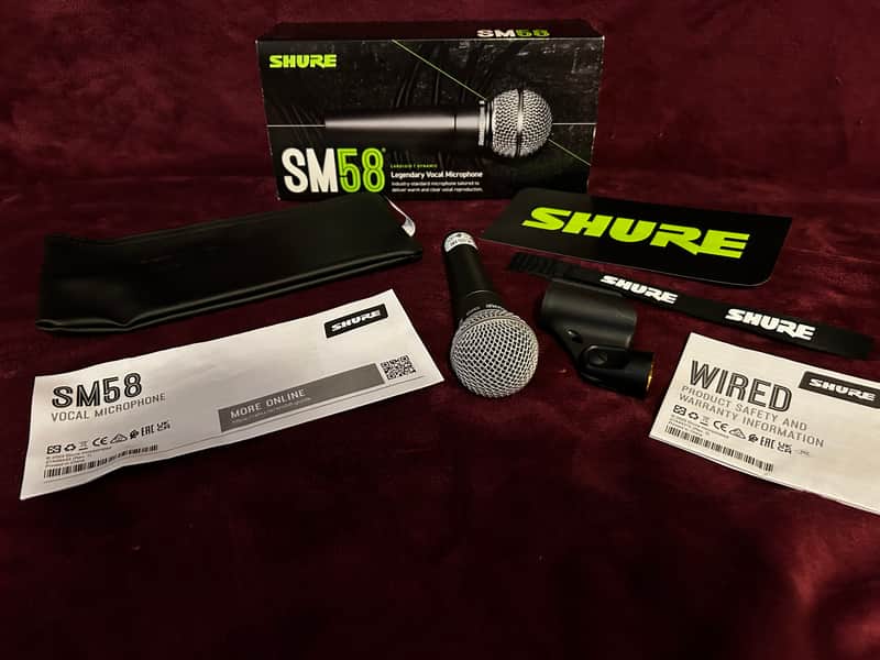 Shure SM58 Handheld Cardioid Dynamic Microphone 1984 - Present Black image 1