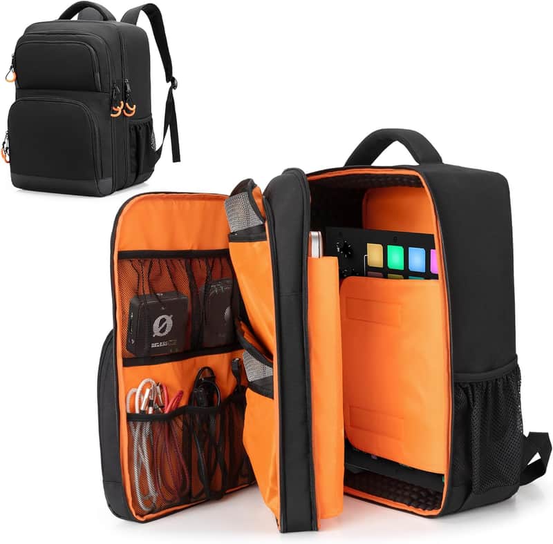 Audio Mixer Travel Case Bag Compatible with Pro, Pro II, RC Duo, DJ Mixer Backpack with Plenty of Pockets for Microphones, Cables & More Podcast Equipment(Patent Design) image 1