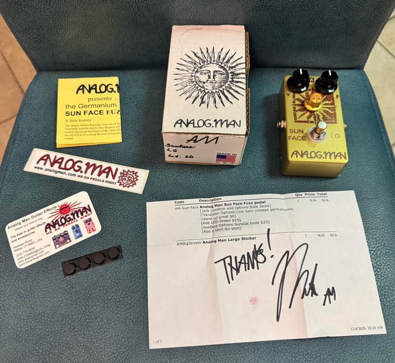 Analogman Sun Face LG - Germanium Fuzz w/Sun Dial Knob and LED image 1