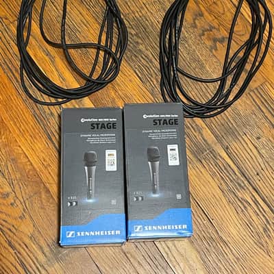 TWO Sennheiser e835 Handheld Cardioid Dynamic Vocal Microphone 1998 - Present - Dark Grey with BONUS: TWO (20', Black) Kopul Premium Performance 3000 Series Neutrik XLR Male to XLR Female Microphone Cables image 7