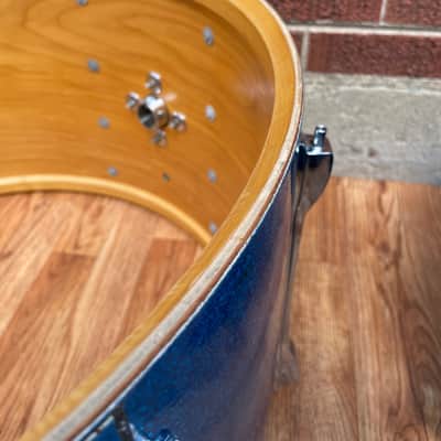 1970s Ludwig Mach 5 Pro Beat Drum Set Blue Sparkle 24/12/13/16 image 21