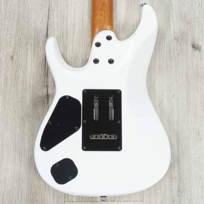Ibanez AZ2402 Prestige Guitar, S-Tech Roasted Maple Fretboard, Pearl White Flat image 4