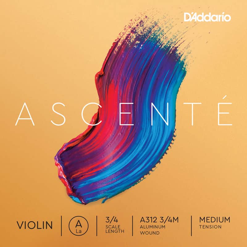 D'Addario A312 3/4M Ascenté 3/4 Violin String - A Medium image 1