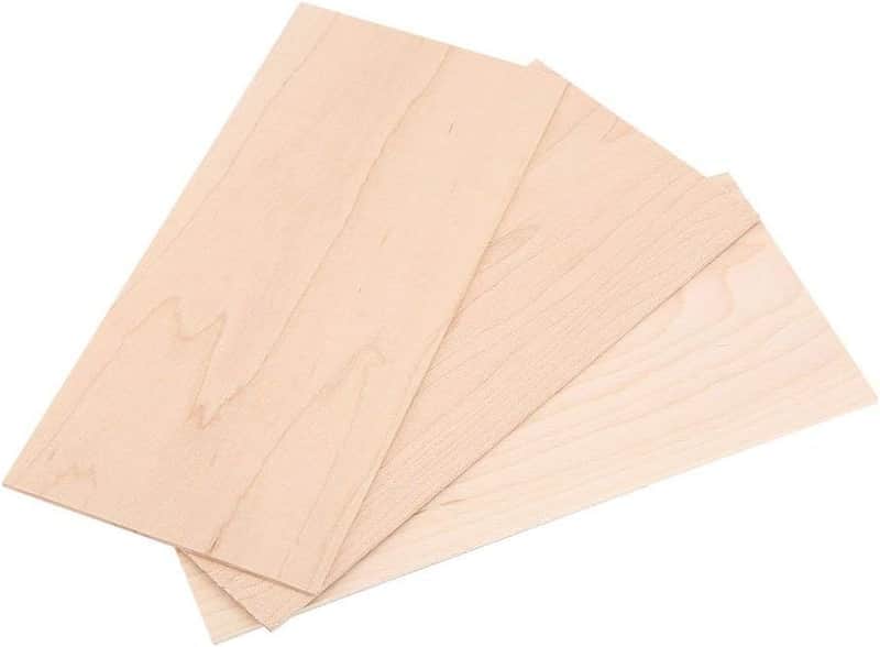 Maple Guitar Headplate, 3Pcs Maple Wood Guitar Head Veneer Shell Sheet Headplate Replacement Part for Luthiers DIY image 1