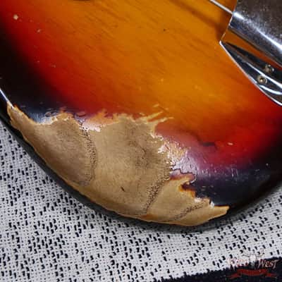 Fender Custom Shop Limited Edition 1958 P-Jazz Bass Precision Bass Body with Jazz Bass Neck Heavy Relic 3 Tone Sunburst 8.50 lbs image 9