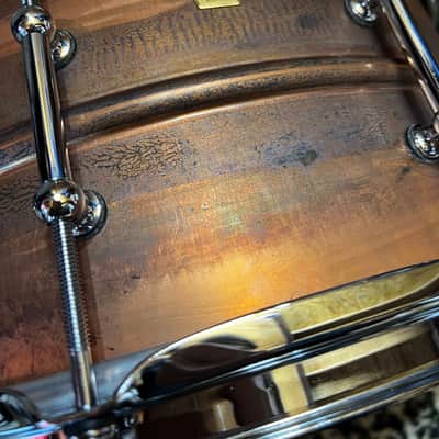 Ludwig LC663T Copper Phonic 6.5x14" 10-Lug Snare Drum with Tube Lugs - Raw Copper image 2