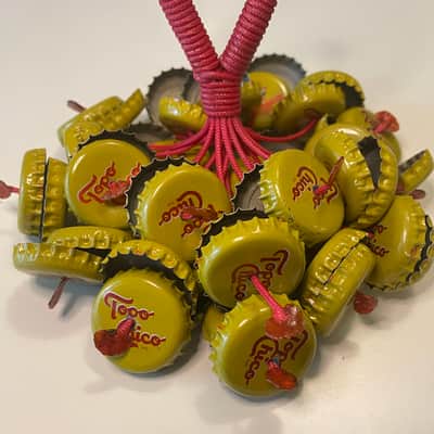 Upcycled Percussion - Bottle Cap Hand Rattle / Shaker - Topo Chico image 3