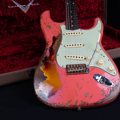 Fender Custom Shop Ltd. 60/63 Stratocaster NEW - Fiesta Red over Sunburst Heavy Relic image 19