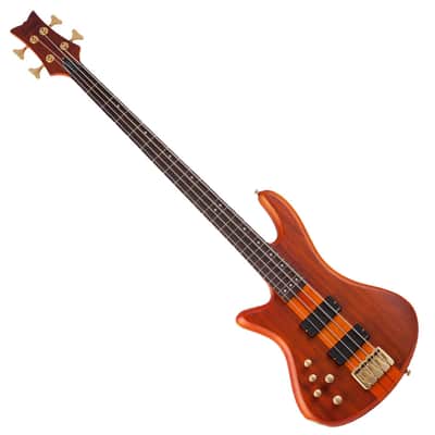 Schecter Stiletto Studio-4 Left Hand Bass Guitar - Honey Satin (2760) image 2