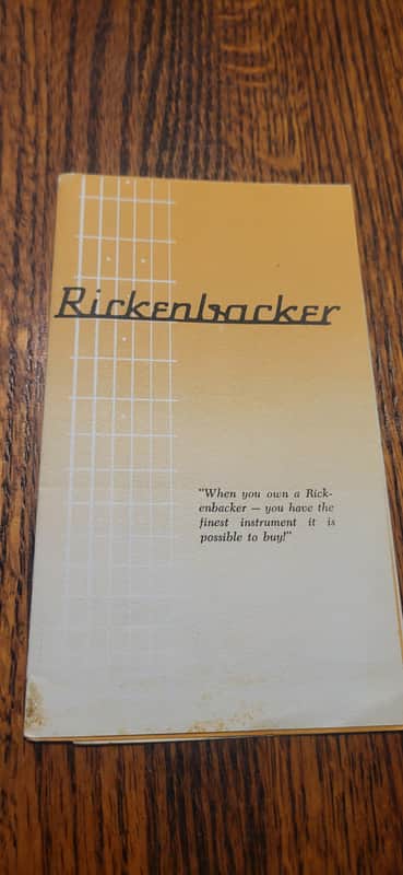 Rickenbacker 1950s fold out catalog Mid- 1950s - Tan / Paper image 1