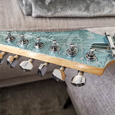 Ibanez JEM90HAM Steve Vai Signature 1998 - Blue-Green Metallic Texture image 17