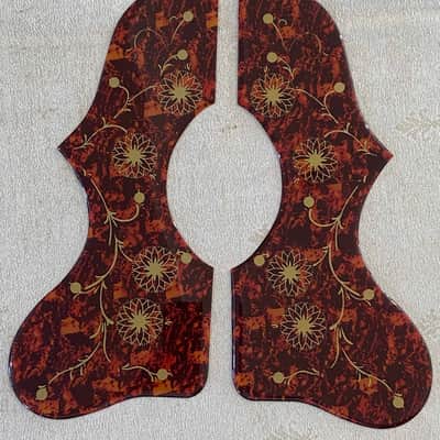 2 Pcs Acoustic Guitar Pickguard Self Adhesive Sheet For Gibson J200 SJ200 ,Crystal Brown image 1