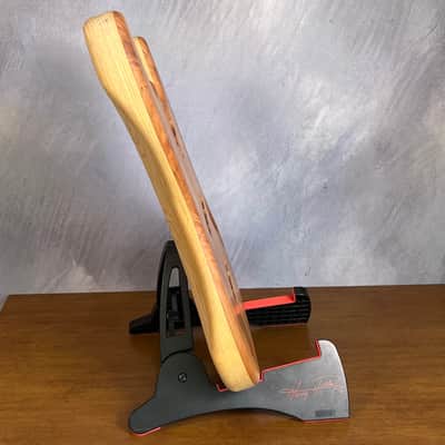 NOS High End Offset Bass Body – Highly figured Feathered Crotch American Cherry Top / Swamp Ash Back –Limited Supply R15 image 15