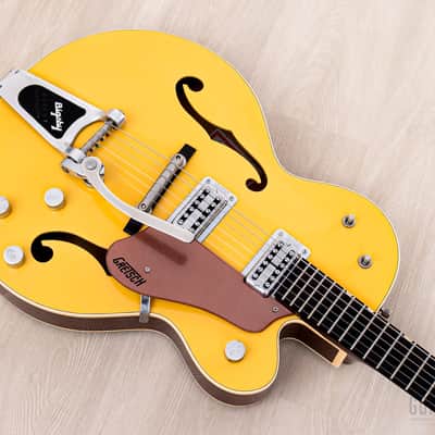 2004 Gretsch G6118T-120 Anniversary Bamboo Yellow w/ TV Jones Classic FilterTron, Bigsby & Case image 9