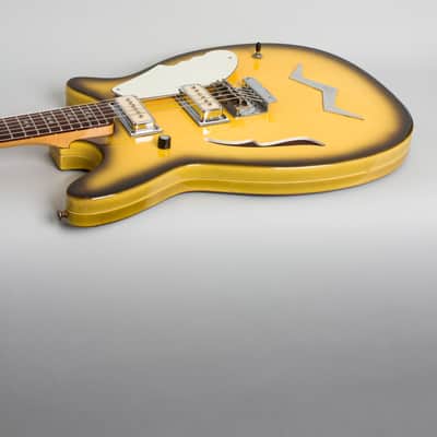Micro-Frets  Golden Melody Semi-Hollow Body Electric Guitar (1969), ser. #1411, original black tolex hard shell case. image 7