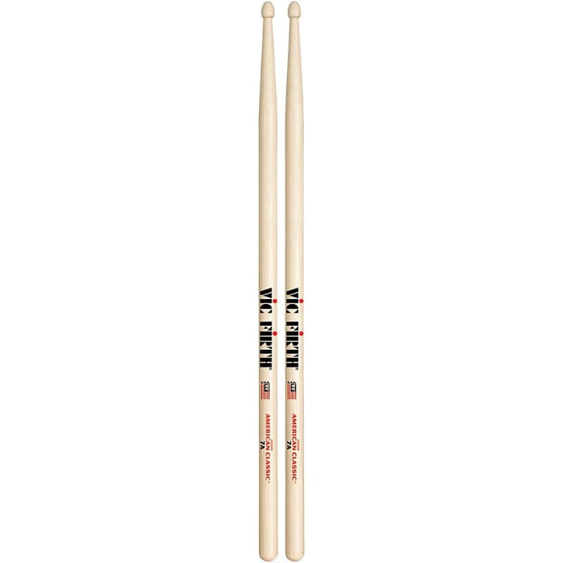 Vic Firth Wood Tip 7A Drum Sticks VF7A image 1