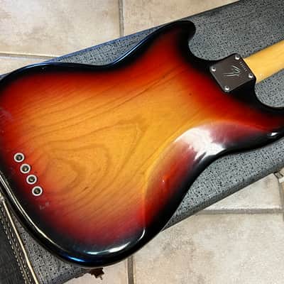 1975 Fender Mustang Bass 3 Color Sunburst w case image 8