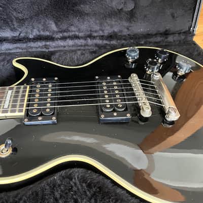 1990's Fernandes Burny LC-75 John Sykes Custom Black ALL Mahogany body Made in Japan image 9