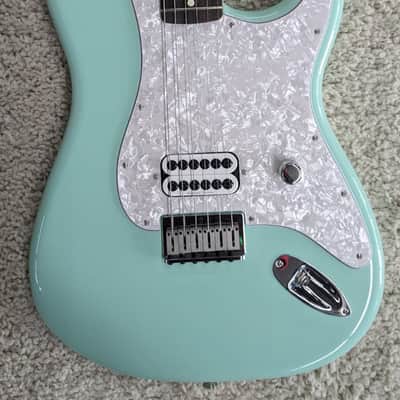 Mint Fender Limited Tom Delonge Blink 182 Stratocaster Guitar with Bag, Surf Green image 3