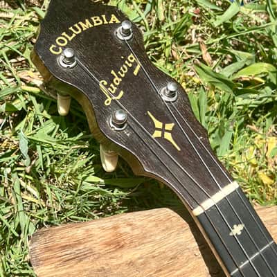 Vintage Ludwig Columbia 1930’s Tenor Banjo - Natural Walnut image 7