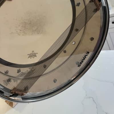 Pearl SensiTone Elite 14x6.5" Steel custom alloy Snare Drum 2010s - Chrome Over Steel image 7