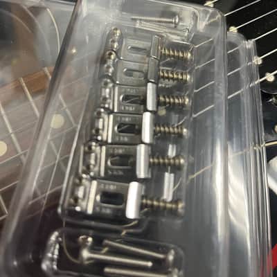 Fender 099-2051-000 American Vintage Stratocaster Saddles (6) 2010s - Nickel image 2