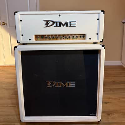 Dime D100 White Half Stack w/ D412 Eminence 4x12 Cabinet – Extremely Rare Dimebag Darrell Signature Amp image 2