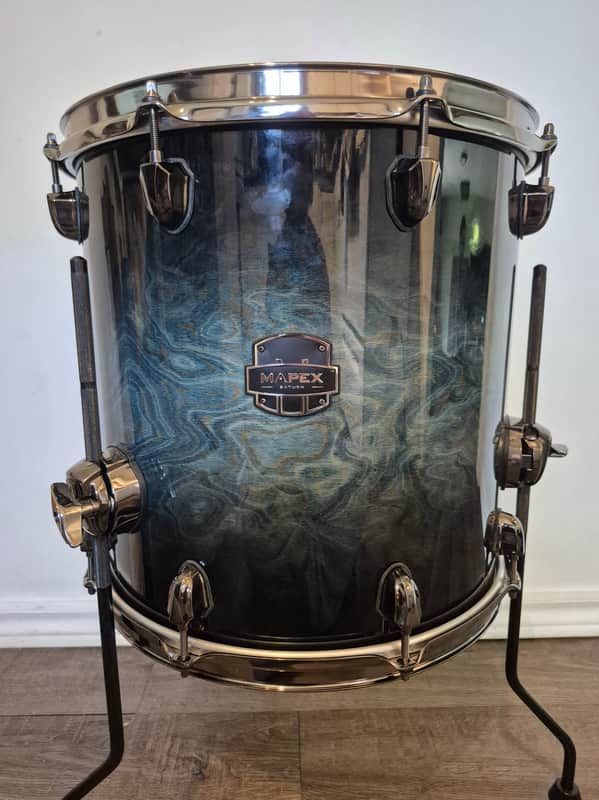Mapex Saturn V Exotic Deep water Maple Burl floor tom 14"  2010s - image 1