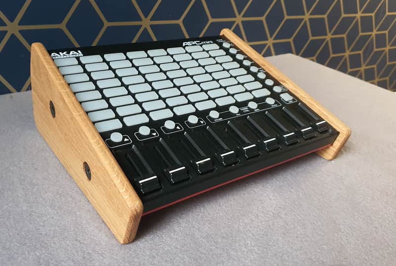 Akai APC Mini Oak Stand (ONLY) from Synths And Wood with VESA Mounting image 1