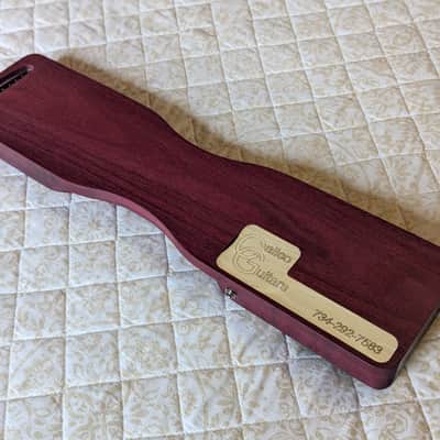 Mini Travel Headless Lap Steel Guitar – Purpleheart & Maple, P90 Pickup, Gig Bag image 5